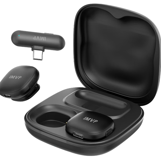 IMVP wireless lavalier microphone is suitable for DJI Osmo Action 6 action camera, video shooting, vlog interview and noise reduction radio microphone. It is suitable for DJI Osmo Action 6 action camera AI intelligent noise reduction.