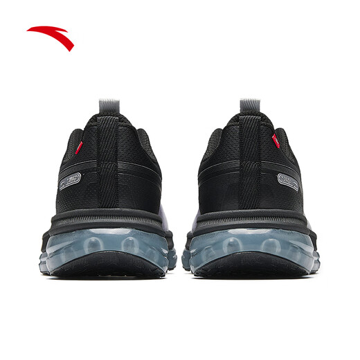 ANTA Elastic Rubber丨Cushioning Running Shoes Men's Rebound Running Shoes Men's Comfortable Breathable Sports Shoes Men's Shoes Sand Gray/Basic Black-3 39 (Male 6.5)