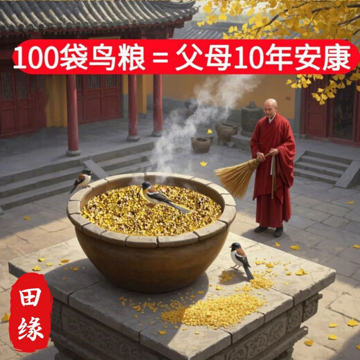 Donating bird food, small bird food, pigeons, outdoor bird food, donating sparrows and doves, outdoor feeding bird food, double the blessings, fine mixed merit food) eminent monk, thick merit, seven generations of merit, 10 Jin Jin is equal to 0.5 kg, package