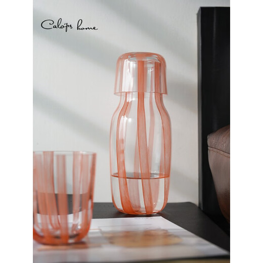 CALOPS (CALOPS) Cupid with jellyfish crystal cold kettle set, lead-free crystal glass juice jug, good-looking and cool (cooling kettle set) salt lake blue (comes with gift box)