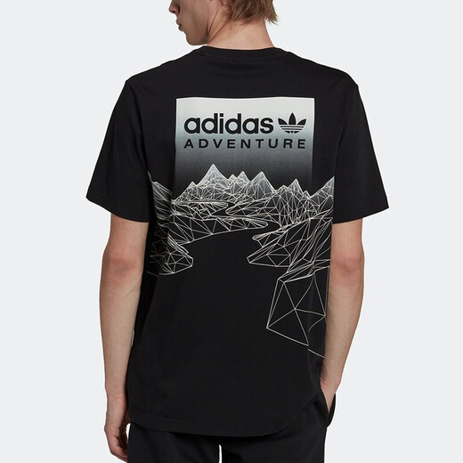 阿迪达斯 （adidas）三叶草短袖男士夏季户外健身训练运动服跑步透气休闲圆领T恤 HK5010 L