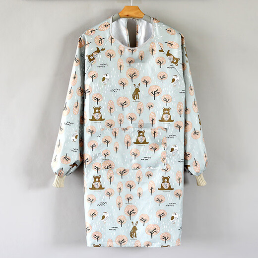 京惠思创 韩版时尚围裙【防污 防油 长袖】卡通图案厨房围裙女家用长袖