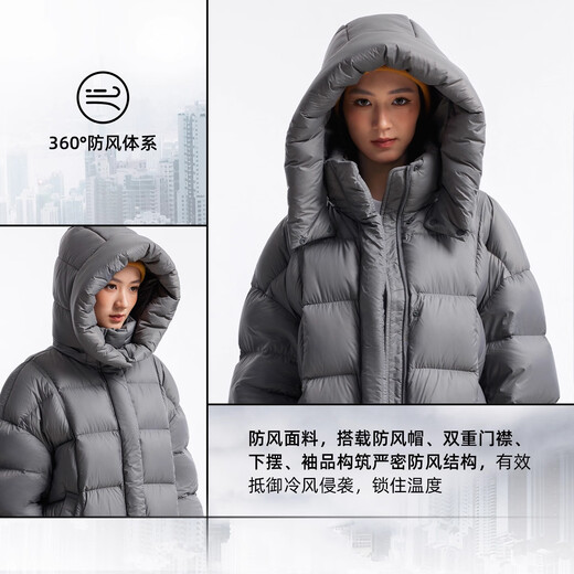 Camel Women's Short Down Jacket Winter New High Puff Warm Hooded Bread Down Jacket