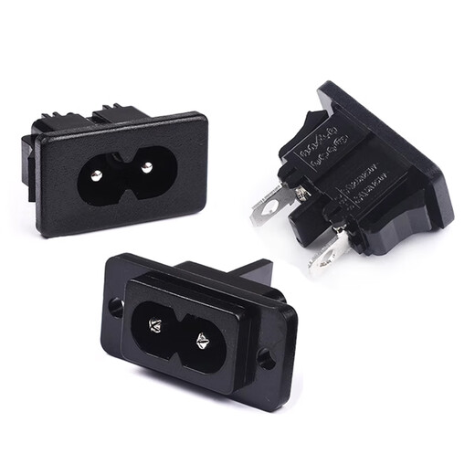 Ac power socket AC-027 8-figure socket, plum blossom eight-figure socket, pin-shaped socket conversion plug DC, all copper, 22*12 solid core straight pins (5 pieces), no Specifications