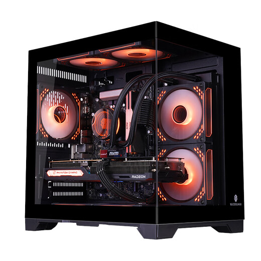 ShakeXun 7500F 5600X host/5060/4060/7650gre graphics card AMD game e-sports design rendering live broadcast desktop computer DIY assembly machine complete machine sea view room configuration one 5600+7650gre
