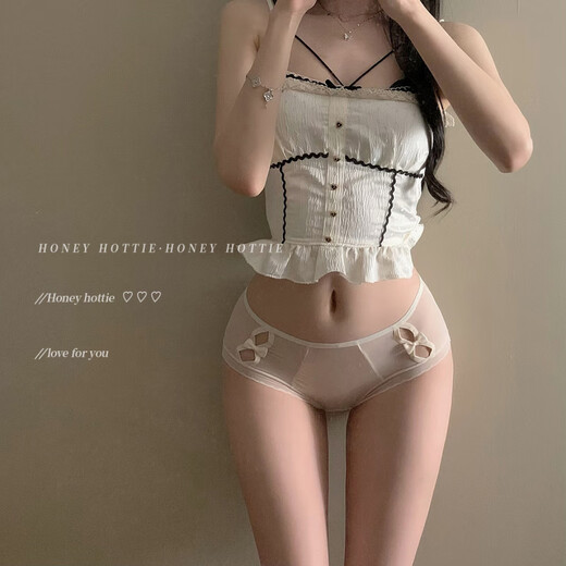 Universal French embellishment, pure sexy girl underwear, bow ice silk breathable low-waist briefs, coffee brown, 12% off for 5 pieces, one size fits all