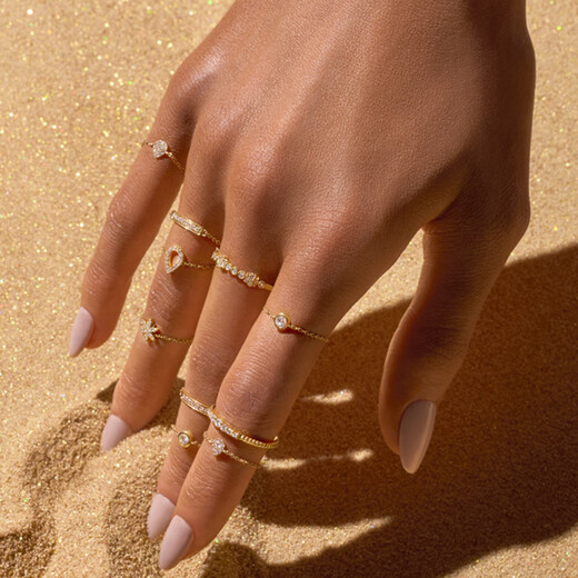 DJULA Zhenxuan French Julep Magic 18K gold with diamonds light luxury high-end jewelry stacking men's and women's couple rings