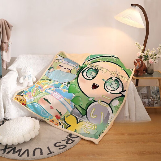Eggman Party Children's Eggman Party Student Flannel Blanket Kindergarten Lunch Break Crystal Velvet Throw Blanket Dormitory Double-sided Velvet Blanket Picture 1 60cm*90cm Width and Length