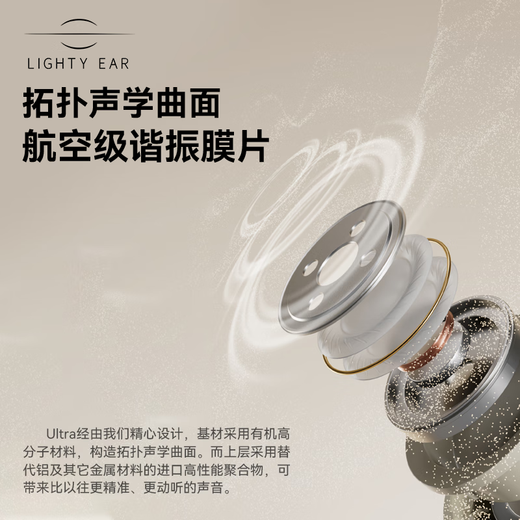 Laite Yier 2025 flagship new product Star Ring ultra Bluetooth headset in-ear true wireless HiFi high-quality active noise reduction ultra-long battery life gaming music sports headphones Gold list hot sale Bud Gray Super thousand yuan sound quality LDAC/LHDC-dual version