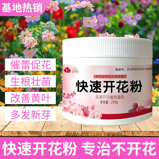 Genuine fast flowering powder phosphorus fertilizer for flower cultivation, bougainvillea, camellia potted plants, general flowering promotion, gardening home use, fast flowering powder 250g/2 bottles (free spoon)
