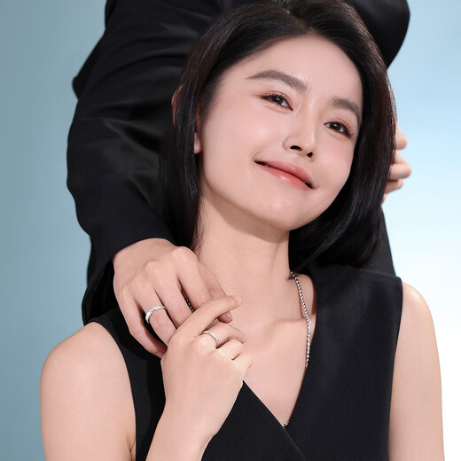 Wanfulong platinum PT950 ring, platinum couple model, adjustable ring, birthday gift for girlfriend, customizable, platinum PT950, men's model, 5.38g (can be flexibly adjusted in size)