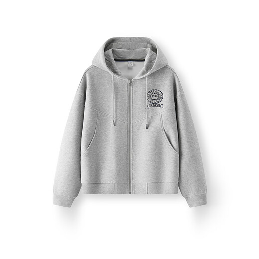 Semir coat women's spring hooded letter embroidery loose off-shoulder jacket divided college style top 101125108002