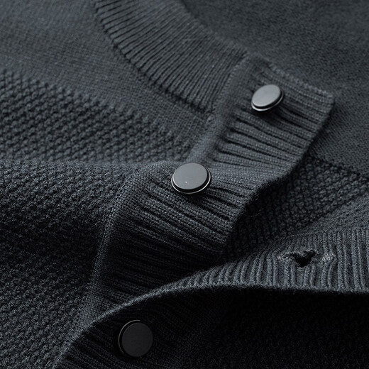 AX Armani broken code 2026 fashionable pullover Henry collar sweater men's large size bottoming shirt fat man loose casual autumn black XL