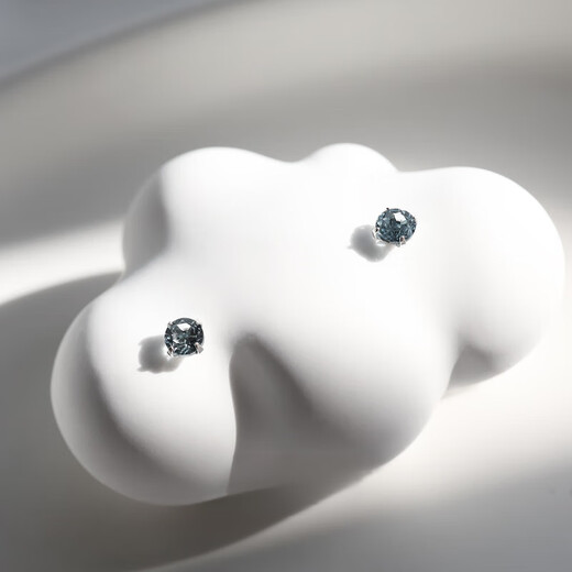 Xidian natural tanzanite 3mm sapphire earrings London blue topaz mini sterling silver ears for women Tanzanite blue 3mm | silver pair