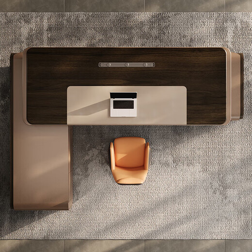 Boss desk desk desk boss desk boss desk boss desk boss desk president desk president desk E0 environmentally friendly North American walnut veneer 2.4M single cabinet