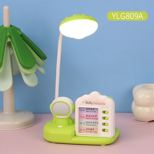 Cute Cartoon Trendy Life Artifact Night Light Home Dormitory Gift Electrical Desk Lamp Dormitory Study Special Student Children's Desk Eye Protection Reading Lamp Astronaut Desk Lamp Blue + Self-Discipline Manager + Pen Holder
