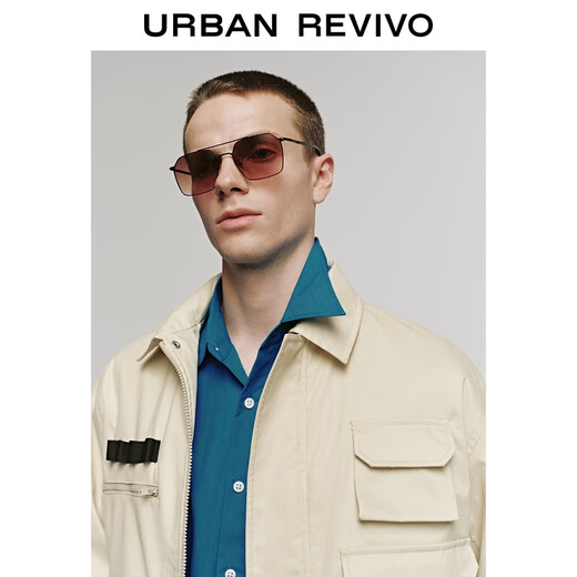 UR new winter men's casual workwear style pocket loose cotton jacket UUV150021 Khaki M