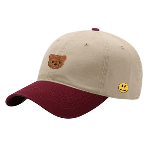 DREWSEEW smiley face baseball cap for men and women, niche fashion, simple and versatile, sunshade and sun protection, loose and versatile, couple and student warm hat, black, adjustable