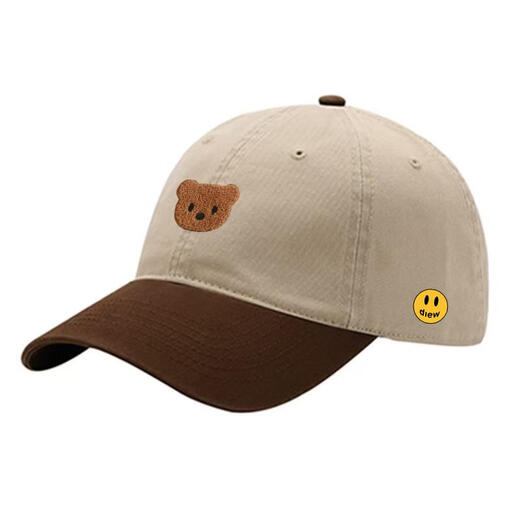 DREWSEEW smiley face baseball cap for men and women, niche fashion, simple and versatile, sunshade and sun protection, loose and versatile, couple and student warm hat, black, adjustable