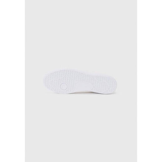 Crocodile (LACOSTE) men's sports sneakers, breathable shoes, light and comfortable for daily wear, easy to clean leather upper white/black 40.5