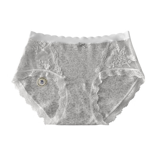 Universal Sweet Ballet Japanese Sweet Underwear Women's Pure Cotton Trimmed Low Waist Fairy Underwear New Style Light Gray 12% off for 5 pieces or more M