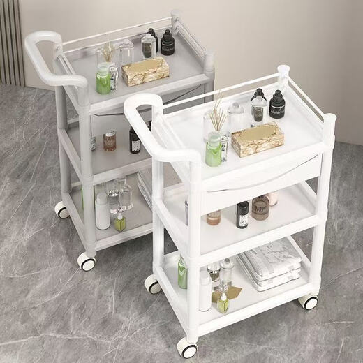 Cat beauty salon special trolley tool trolley mobile multi-layer trolley trolley storage rack instrument household length 48 points 5 width 34 height 52 two floors