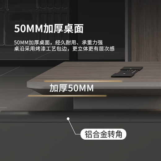 Painted boss desk desk simple modern manager office supervisor president executive desk desk and chair combination ordinary 1.8 meter boss desk (including light strip)