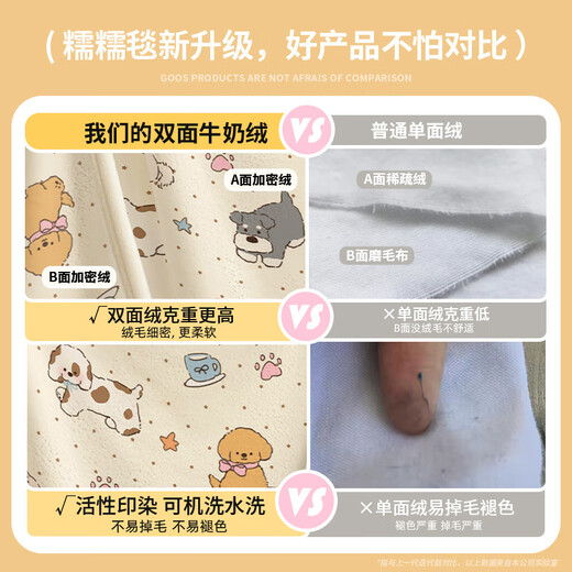 Fantasy and cute coral plush blanket towel quilt office nap sofa blanket learning lunch break air-conditioning blanket throw blanket polka dot color dog A-grade mother and baby grade temperature lock and heat preservation to resist shedding 1.8x2.0m suitable for 1.5m wide bed/double blanket can be covered