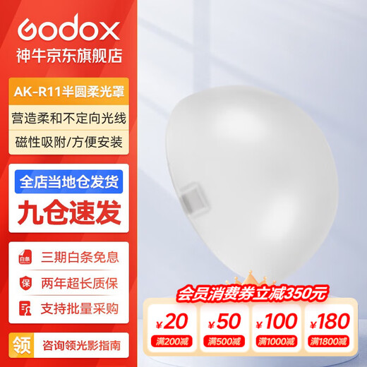 Godox (Godox) round lamp head AK-R1 accessory outdoor shooting lamp round ceiling lamp lamp head light effect accessory bezel color chip honeycomb snoot semicircular diffuser