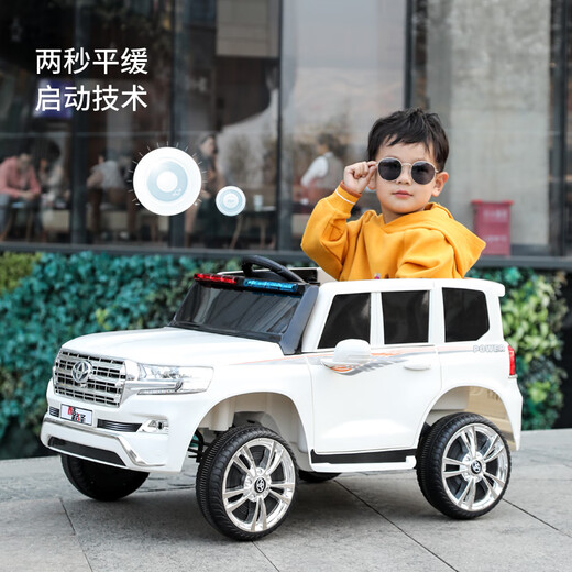 Bebijia Toyota children's electric car four-wheel off-road car remote control toy car can seat men and women children 1-5 years old Bokobai