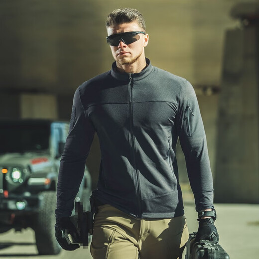 Longya II Phantom Blade Lightweight Fleece Jacket Men's Outdoor Leisure Sports Slim Cardigan Jacket Battleship Gray 14XL (175) 96a (140-155Jin Jin equals 0.5kg)