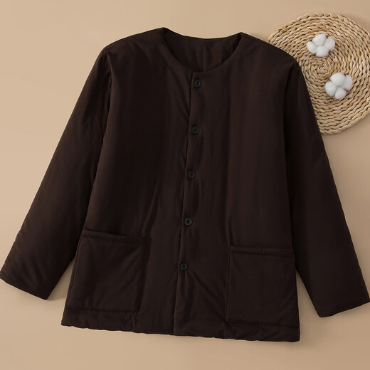 Cotton Yong Pure Cotton Handmade Men's Cotton Jacket Home Cotton Clothes for Middle-aged and Elderly Thickened Warm Inner Cotton Clothes Adult Liner Winter Gray L Recommended Weight 100-120Jin Jin is equal to 0.5 kg