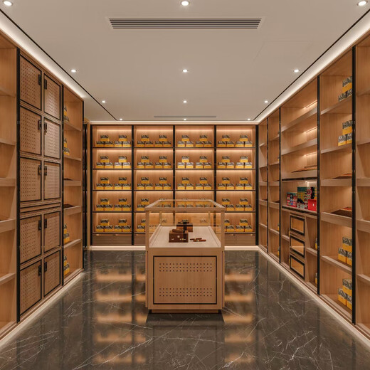 Zhong Zhang Guang customized cigar cabinet cedar wood cigar tea refrigerated cigar room constant temperature and humidity stainless steel red wine cabinet custom mobile cigar room double door