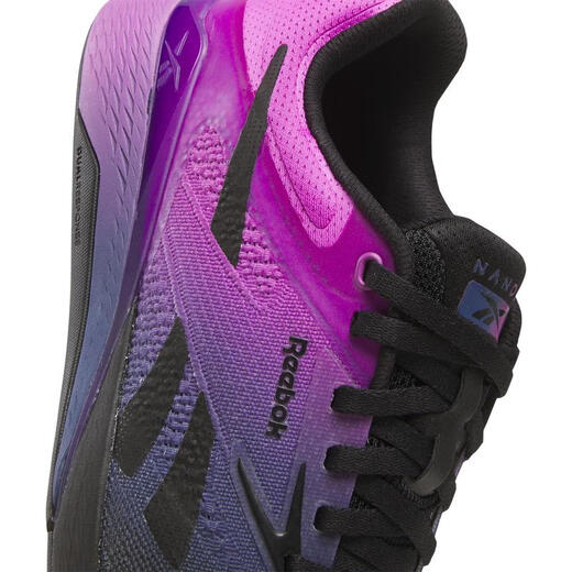 Reebok women's training shoes, cushioning support, flexible fit, non-slip grip, breathable and wear-resistant mesh material, EVA midsole BLACK/TWILIGHT PURPLE/PUR 38