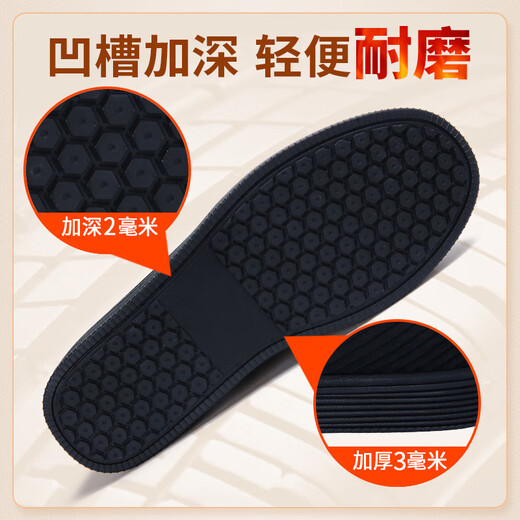 Shiju winter men's shoes plus velvet warm cotton shoes men's old Beijing cloth shoes middle-aged and elderly dad's casual snow boots men's black 40