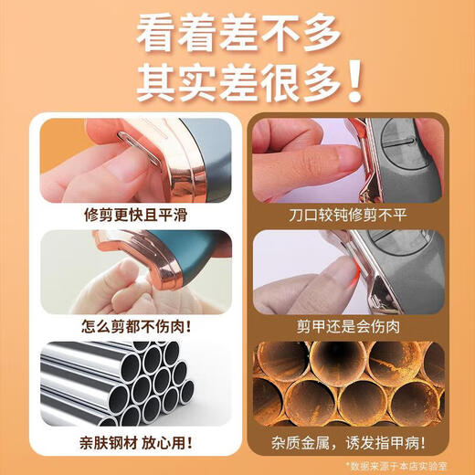 JCZS German quality electric nail clipper fully automatic hand and foot dual-use model for the elderly 2024 new adult nail polisher Jasmine powder for the elderly trimming + light sound and low vibration + grinding and cutting in one + super long battery life