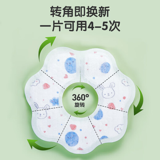 Ankesin Baby Disposable Saliva Baby Bibs Rotatable Disposable Bibs Individually Packed Rabbit Style 20 Pieces
