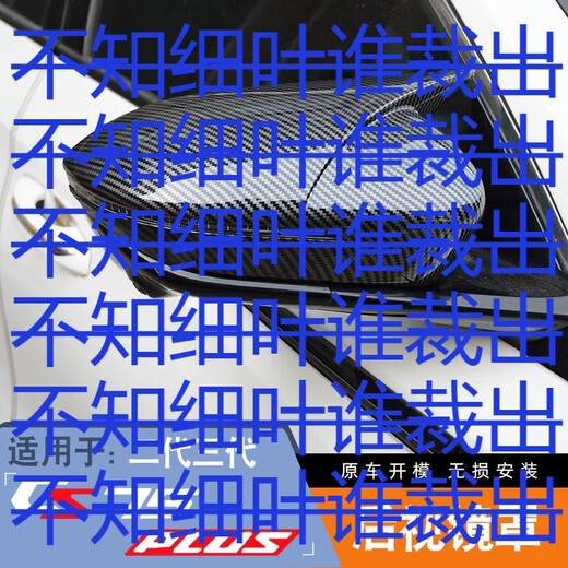 Yusenyi Changan second and third generation CS75plus horn rearview mirror cover reversing mirror housing protective cover modified horn rearview mirror cover carbon fiber pattern pair