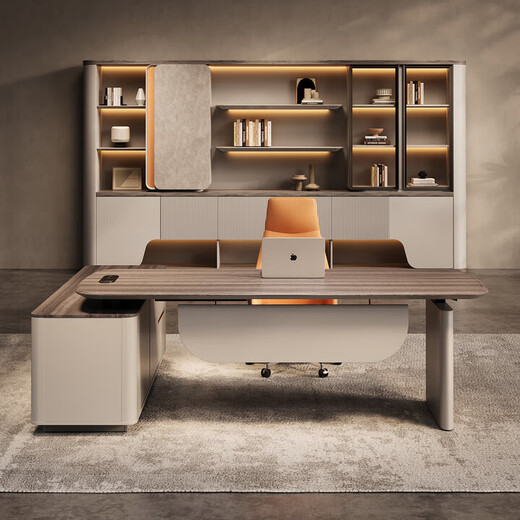 Electric lifting boss desk desk president desk Italian style leadership manager supervisor office desk and chair combination executive desk E0 environmentally friendly silent dual motor 1.8 meters