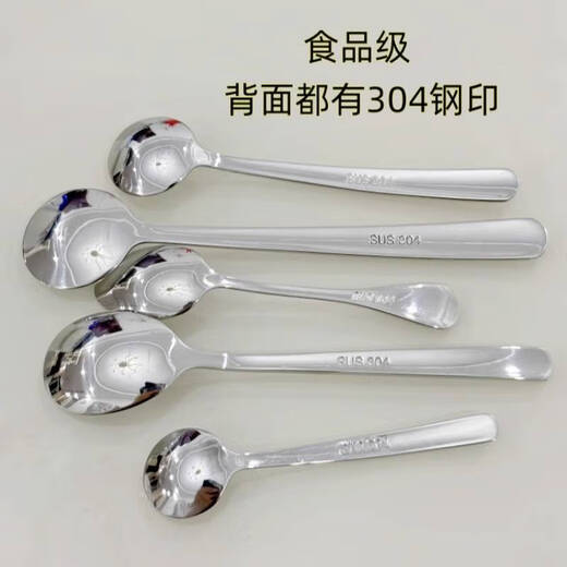 Wing Fantasy 304 stainless steel salt spoon measuring spoon 1g 2g salt spoon kitchen seasoning spoon short handle salt control spoon mini small spoon large size 13cm (about 2g salt) 1 pack