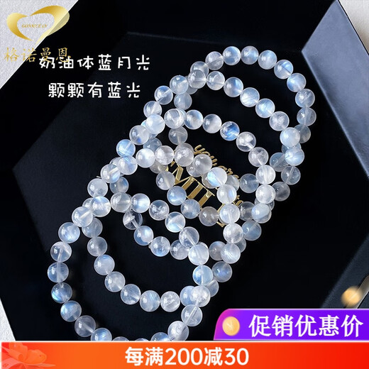 GONMCEAN Sri Lankan Moonstone Bracelet Women's Crystal Buddha Beads Bracelet Silver Jewelry Gift Labradorite Ice Blue Moon Kyanite 8mm