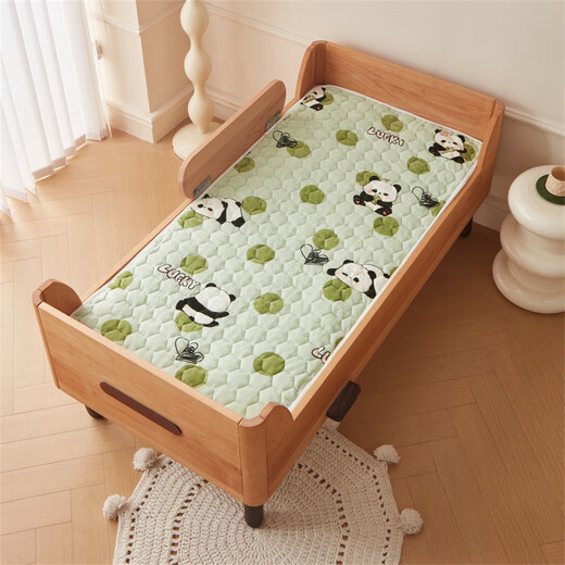 Yalu children's milk velvet quilted mattress mattress, special Simmons mattress for kindergarten nap, student dormitory single bed LUCKY Panda, available for children, soft and comfortable, two-piece dormitory set 80*200cm mattress + one pillowcase