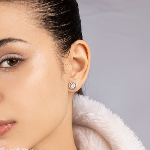 APM Monaco Square Stud Silver Earrings Fashionable Simple Temperament Jewelry Gifts for Your Girlfriend