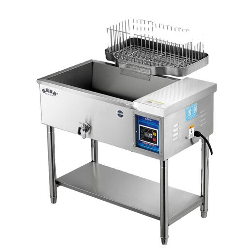 Baiyichaojia vertical large-capacity fryer commercial automatic constant temperature deep-fried fried dough sticks special pot fried stinky tofu French fries sesame ball fried skewers 1 inch 25 type mechanical temperature control meter + oil filter plate 4500 watts