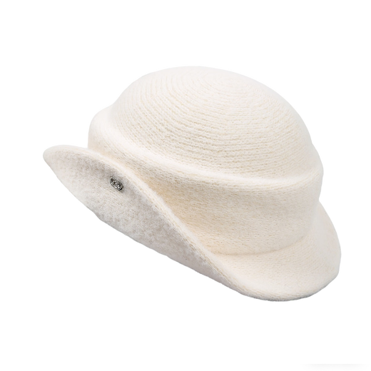 Zhizhou Top Hat Hepburn Style Hat Autumn and Winter Little Fragrance Style Socialite French Top Hat Female Fisherman Hat Retro and Elegant French Thousand Gold Hat - White