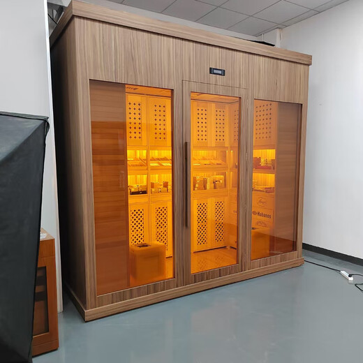 Zhong Zhang Guang customized cigar cabinet cedar wood cigar tea refrigerated cigar room constant temperature and humidity stainless steel red wine cabinet custom mobile cigar room double door