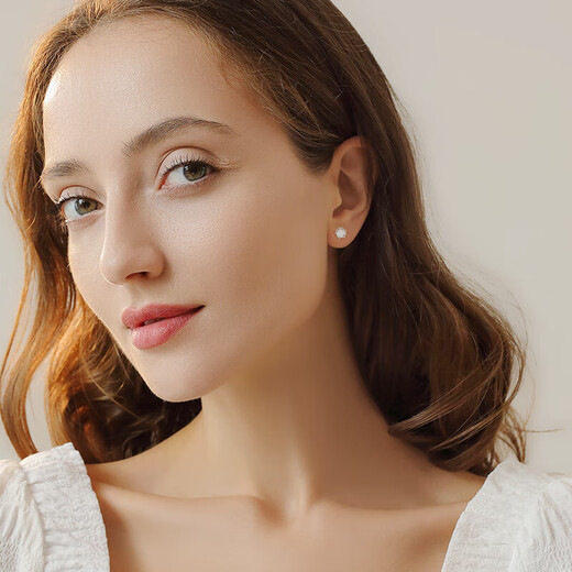 999 Silver Needle Camellia Earrings Women's Niche Design Earrings 2025 New Hot Style Exquisite Earrings High-end Pair of Camellia Earrings 999 Pure Silver