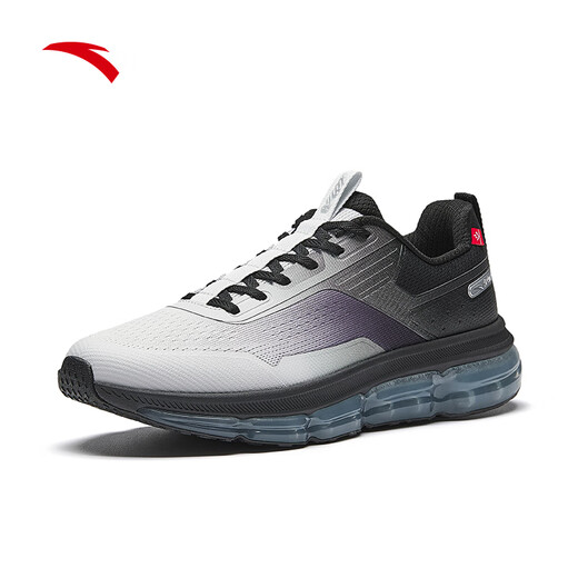 ANTA Elastic Rubber丨Cushioning Running Shoes Men's Rebound Running Shoes Men's Comfortable Breathable Sports Shoes Men's Shoes Sand Gray/Basic Black-3 39 (Male 6.5)