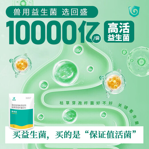 HVSEN BIOTECH Intestinal Probiotic Cultivation Suda Bacillus subtilis 1kg intestinal probiotic veterinary pig and poultry growth promotion feed Intestinal Intestinal 10 packs*1000g in one box Buy 9 boxes and get 1 free