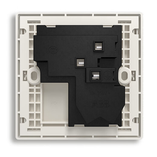 ABB switch socket panel Xuanzhi series white frameless type 86 household five-hole socket
